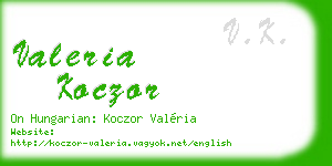 valeria koczor business card