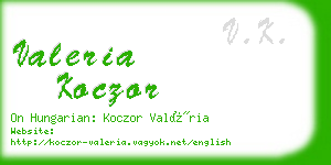 valeria koczor business card